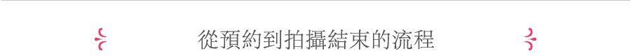 從預約到拍攝結束的流程