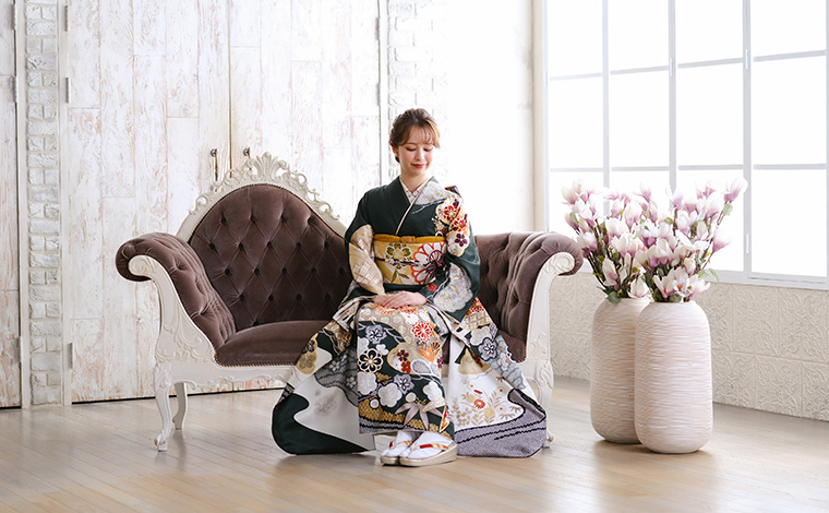 成人式の振袖レンタル・記念撮影はらかんスタジオで