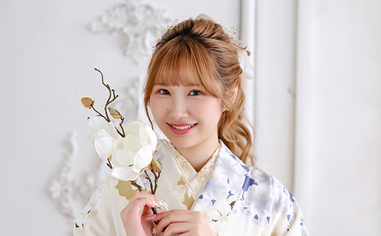 ハイポニーテールの成人式ヘア