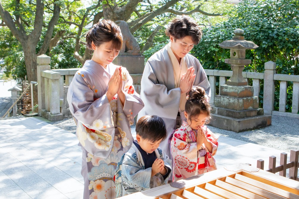 お気に入りの着物で秋のお詣り