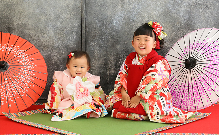 兄弟姉妹で一緒に祝う七五三