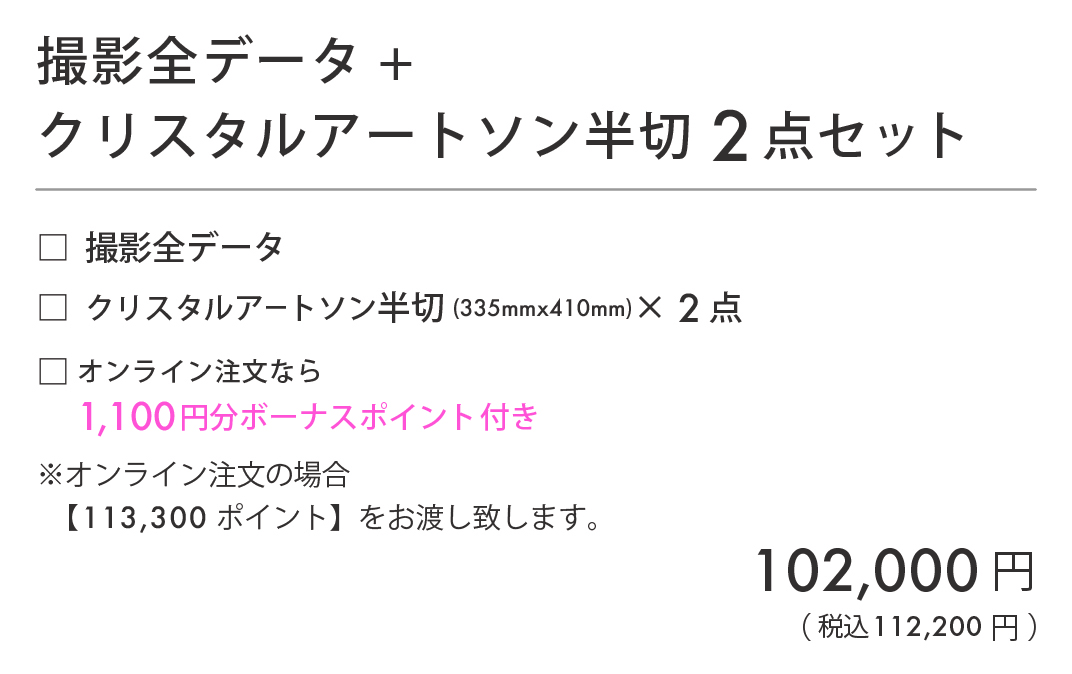 撮影全データ+クリスタルアートソン半切2点セット