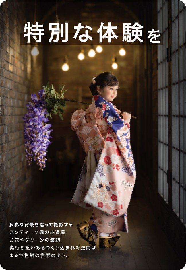 多彩な背景をめぐって撮影する特別な体験を