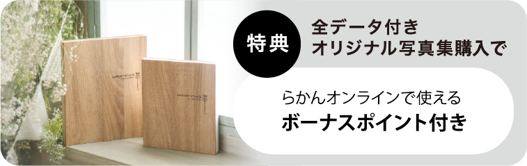 全データ付き オリジナル写真集 最大30,000円分のらかんオンラインで使えるボーナスポイント